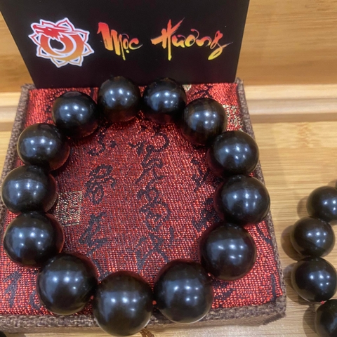 Vòng Tay Gỗ Mun Sừng Khánh Hòa Núi Rừng 18mm