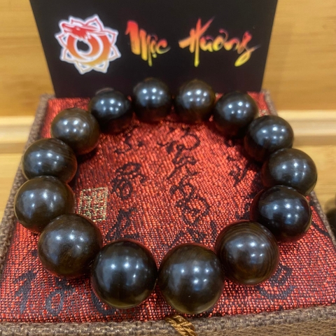 Vòng Tay Gỗ Mun Sừng Khánh Hòa Núi Rừng 16mm