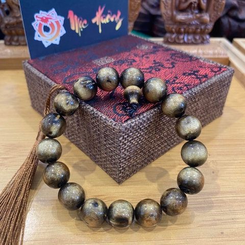 Vòng Tay San Hô Vàng Ánh Kim Tự Nhiên 12mm