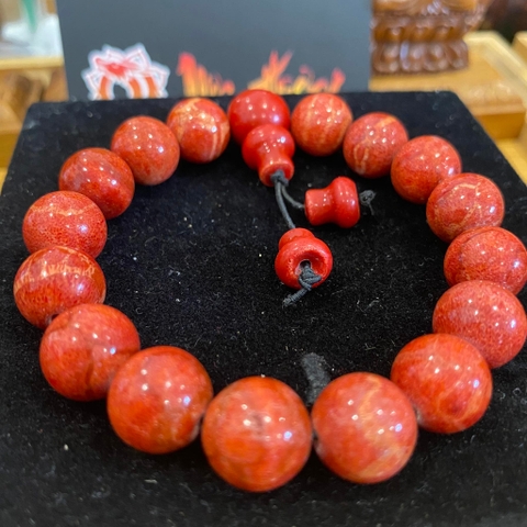 Vòng San Hô Đỏ Tự Nhiên 12mm Việt Nam Loại Vip Mix Hồ Lô