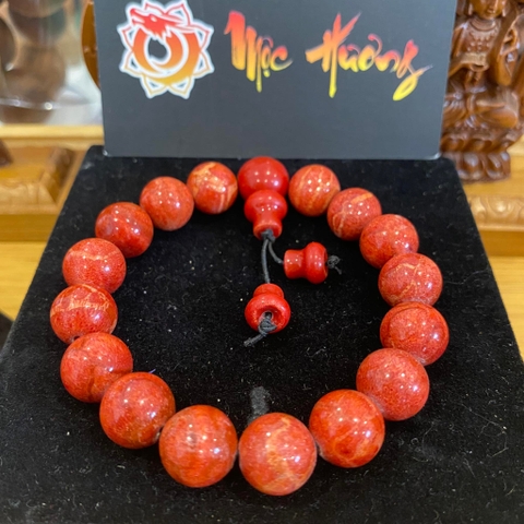 Vòng San Hô Đỏ Tự Nhiên 12mm Việt Nam Loại Vip Mix Hồ Lô