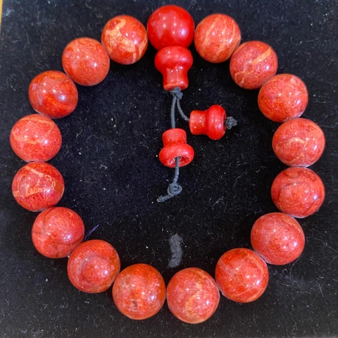 Vòng San Hô Đỏ Tự Nhiên 12mm Việt Nam Loại Vip Mix Hồ Lô