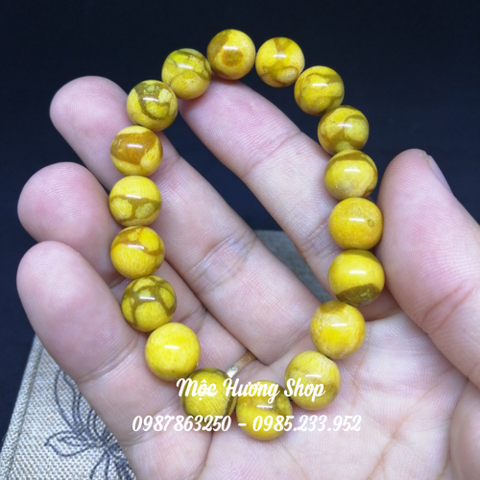 Vòng San Hô Vàng Tự Nhiên 10mm
