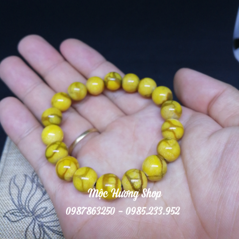 Vòng San Hô Vàng Tự Nhiên 10mm