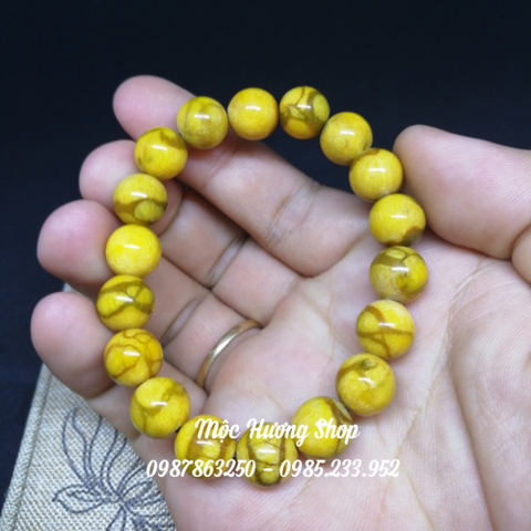 Vòng San Hô Vàng Tự Nhiên 10mm