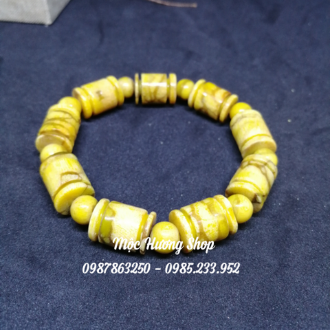 Vòng San Hô Vàng Tự Nhiên Đốt Trúc 12mm