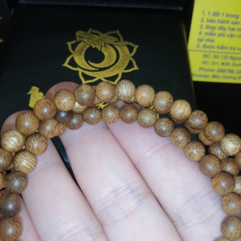 Chuỗi 6mm 108 Hạt Trầm Hương Tốc Núi Rừng Tự Nhiên Việt Nam