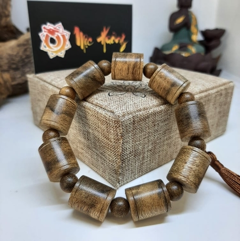 Vòng Trầm Hương Đốt Trúc 14mm Tốc Banh