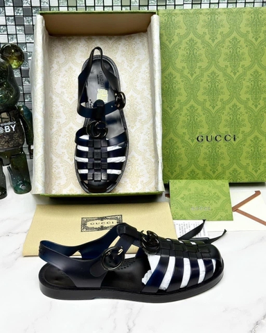 Dép Sandal giọ Gucci GC Đen bóng Like Authentic 1-1 on web