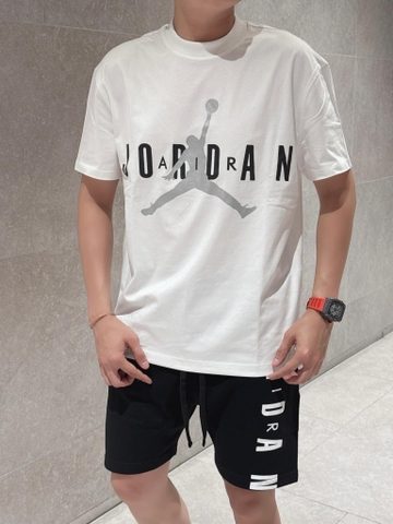 Bộ, Set thể thao Jordan Fight logo Đen hình Xám hè 2024 Like Auth 1-1 on web