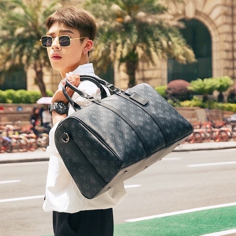 Túi trống du lịch Louis Vuitton họa tiết new 2024 size 50cm Like Auth on web