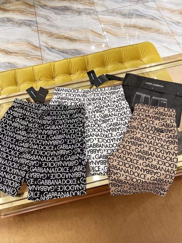 Quần short đùi gió Dolce Gabbana 2 lớp lót lưới họa tiết nhiều logo Like Auth 1-1 on web