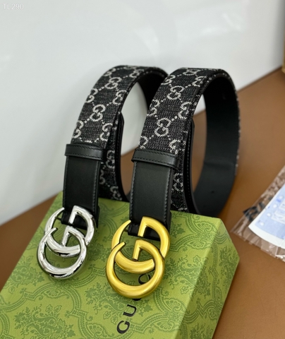 Thắt lưng, dây nịt, belt Gucci mặt đúc khối họa tiết monogram size 85-110cm fullbox Like Auth 1-1 on web