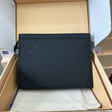 Túi ví Clutch cầm tay Louis Vuitton họa tiết vân hoa monogram khắc vân chìm 26x20x5cm Like Auth on web fullbox bill thẻ