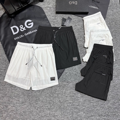 Quần short đùi gió Dolce Gabbana basic 2 lớp lót lưới tag vuông Like Auth 1-1 on web