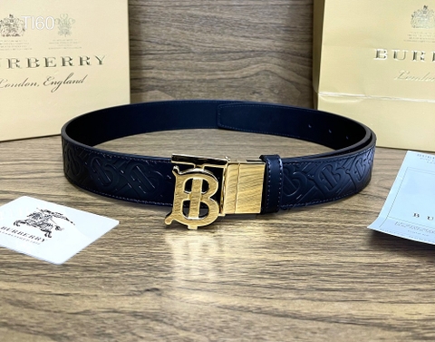 Thắt lưng, dây nịt, belt Burberry dây logo vân khắc chìm mặt TB trơn size 90-95-100cm Like Auth 1-1 on web fullbox