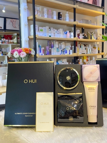 Set Phấn nước Ohui Ultimate Cover Cushion Moisture Special Set SPF50+/PA+++