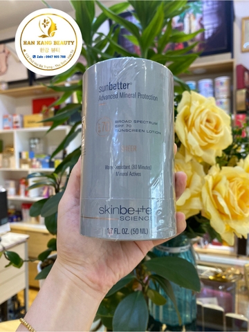 Kem chống nắng phổ rộng nâng tone SunBetter Sheer SPF 70 của Skinbetter Science  Kem chống nắng phổ rộng nâng tone SunBetter Sheer SPF 70 của Skinbetter Science