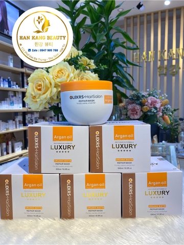 Kem Ủ Tóc Cao Cấp Olexrs Argan Oil Pearl Essence Restorative Forrmula Luxury +++++ Kem Ủ Tóc Cao Cấp Olexrs Argan Oil Pearl Essence Restorative Forrmula Luxury +++++