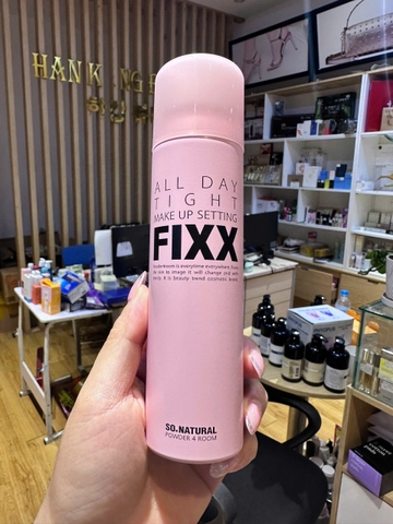 Xịt Khoá Makeup Cho Lớp Nền Căng Bóng, Mịn Lì Fixx All Day Tight Make Up Setting Hồng Nhạt