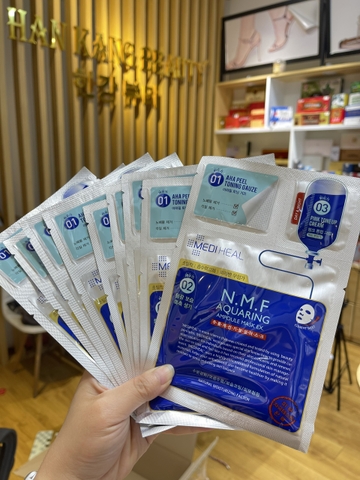 Mặt Nạ Cấp Ẩm 3 Steps N.M.F Mediheal Aquaring Ampoule Mask EX ( 1 hộp 10 miếng ) Mặt Nạ Cấp Ẩm 3 Steps N.M.F Mediheal Aquaring Ampoule Mask EX ( 1 hộp 10 miếng )