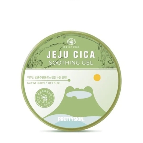 Gel Dưỡng Rau Má Phục Hồi, Làm Dịu Cấp Ẩm Jeju Cica Soothing Gel Pretty Skin 300g