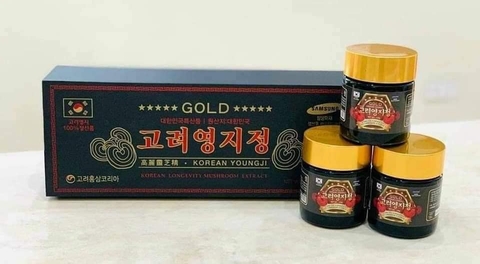 Cao linh chi hộp gỗ đen Hàn Quốc - GOLD Korean YOUNGJI Korean Longevity Mushroom Extract