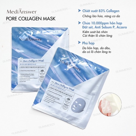 Mặt nạ làm trắng, cải thiện nếp nhăn Filler Collagen 83% Medianswer Vita Collagen Mask Mặt nạ làm trắng, cải thiện nếp nhăn Filler Collagen 83% Medianswer Vita Collagen Mask