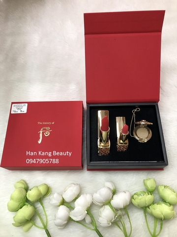 Set Son Đỏ cam 24+ Hồng cam 25 Hoàng Cung  Whoo Velvet Lip Rouge Set Son Đỏ cam 24+ Hồng cam 25 Hoàng Cung  Whoo Velvet Lip Rouge