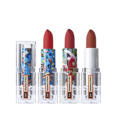 Son thỏi 3CE vỏ trong suốt 3CE Soft Matte Lipstick (TOILETPAPER)