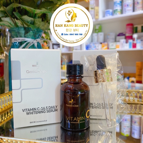 Serum dưỡng sáng mờ thâm nám Goodndoc Vitamin C-16.5 Daily Whitening Serum 30ml Serum dưỡng sáng mờ thâm nám Goodndoc Vitamin C-16.5 Daily Whitening Serum 30ml