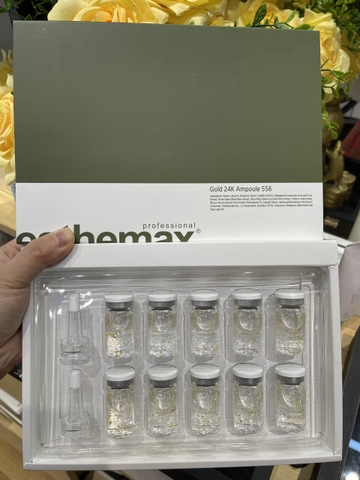 Tinh chất vàng sản sinh collagen cấp ẩm và sáng da Gold 24k Ampoule 556 Esthemax Tinh chất vàng sản sinh collagen cấp ẩm và sáng da Gold 24k Ampoule 556 Esthemax