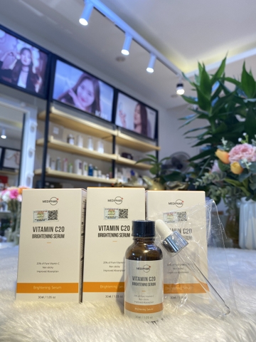 Serum Dưỡng Trắng Da, Giảm Thâm Nám, Chống Lão Hóa Vitamin C20 Brightening MediPhar+ 30ml Serum Dưỡng Trắng Da, Giảm Thâm Nám, Chống Lão Hóa Vitamin C20 Brightening MediPhar+ 30ml