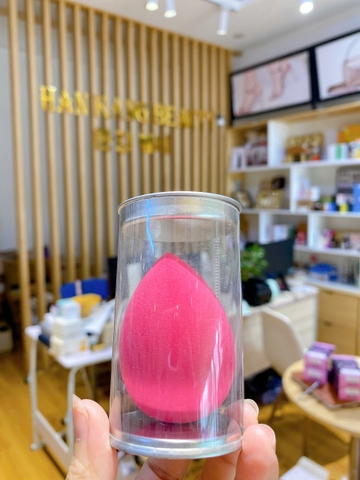 Bông mút trang điểm hình giọt nước chất lượng cao, có hộp đựng, dễ tán mềm mịn