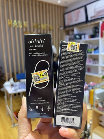 Serum dưỡng Trắng da giảm thâm oh! oh! Skin health With 20% Niacinamine & Acetyl Glucosamine 30ml Serum dưỡng Trắng da giảm thâm oh! oh! Skin health With 20% Niacinamine & Acetyl Glucosamine 30ml