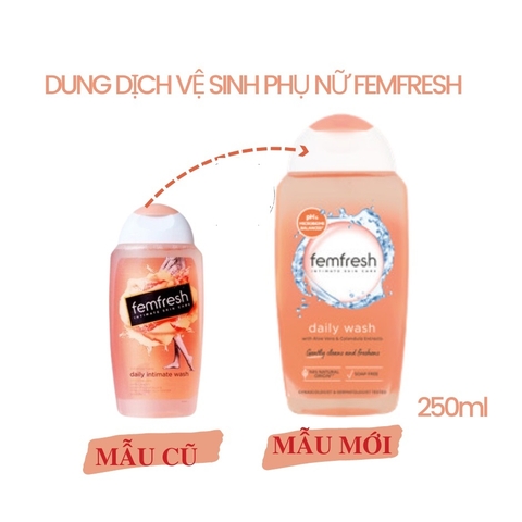 Dung dịch vệ sinh phụ nữ cao cấp hằng ngày Femfresh Daily Wash Intimate Skin Care ( 250ml ) Dung dịch vệ sinh phụ nữ cao cấp hằng ngày Femfresh Daily Wash Intimate Skin Care ( 250ml )