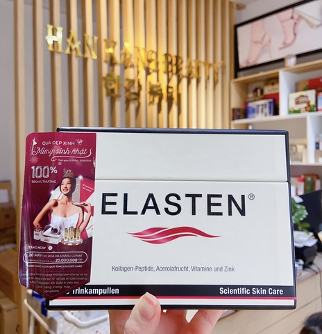 Nước uống Collagen Elasten Giúp Da Căng Mịn, Chống Lão Hóa, Tóc Chắc Khỏe - Collagen Số 1 Tại Đức Nước uống Collagen Elasten Giúp Da Căng Mịn, Chống Lão Hóa, Tóc Chắc Khỏe - Collagen Số 1 Tại Đức