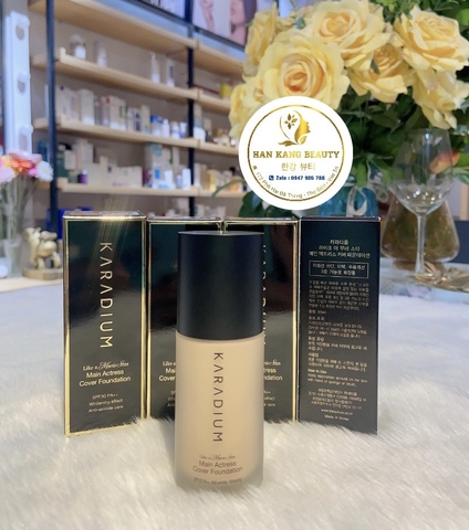 Kem Nền Mỏng Nhẹ Che Khuyết Điểm Hoàn Hảo Karadium Main Actress Cover Foundation 30ml - Tone 23 Kem Nền Mỏng Nhẹ Che Khuyết Điểm Hoàn Hảo Karadium Main Actress Cover Foundation 30ml - Tone 23