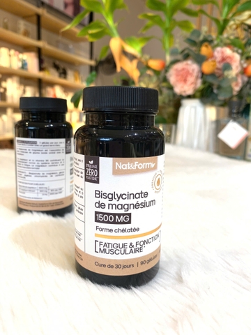 Viên uống bổ sung Magie Nat&Form 90 viên Bisglycinate de magnesium