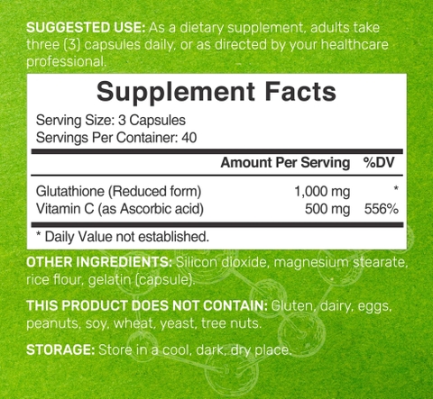 Deal Supplement Glutathione Reduced 1000mg + Vitamin C (120 Viên)