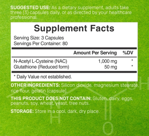Deal Supplement NAC 1000mg With Glutathione (240 Viên)