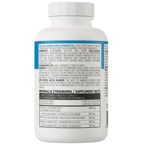 Ostrovit Glucosamine + MSM + Chondroitin (90 Viên)