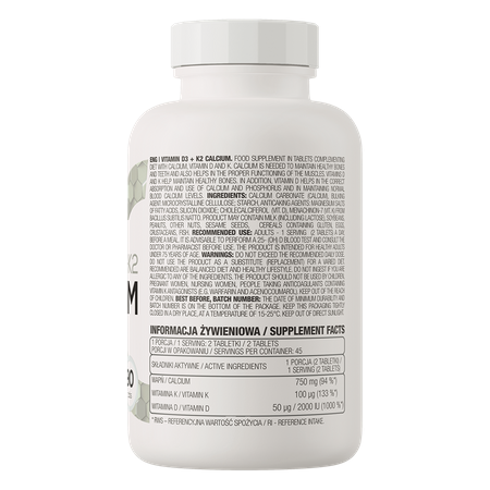 Ostrovit Vitamin D3+K2 Calcium (90 Viên)