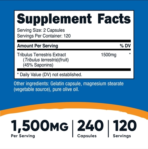 Nutricost Tribulus 1500mg (120 Viên)