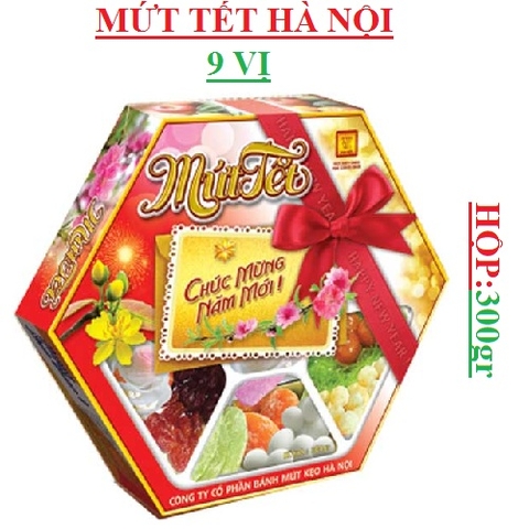 Mứt tết hà nội hộp lục lăng