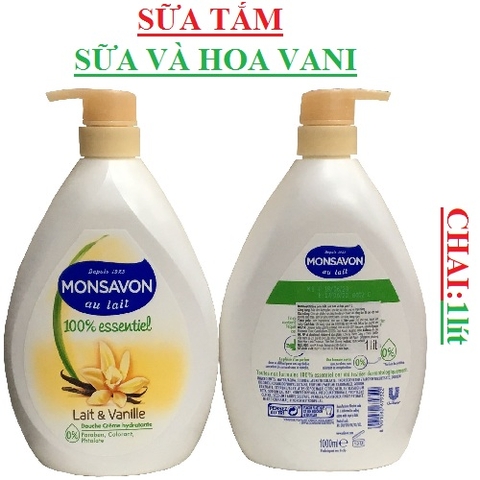 Sữa tắm Monsavon chiết xuất sữa và hoa Vani 1Lít