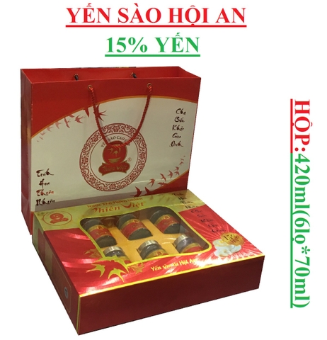 Hộp quà nước  yến Hội An có đường (15% yến) 420ml