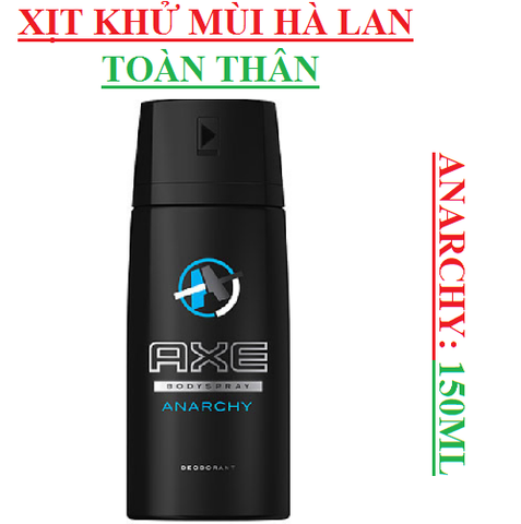 Xịt khử mùi toàn thân Axe hà lan 150ml/chai Anarchy, Marine, Musk