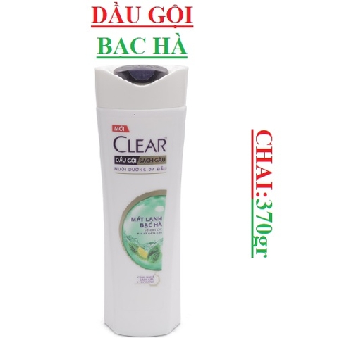 Dầu gội  clear 370g mát lạnh bạc hà, hương hoa anh đào