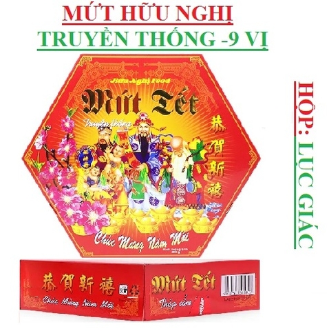 Mứt tết hữu nghị hộp lục giác